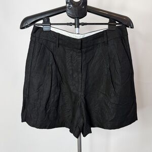 Wilfred Black Linen Blend Trouser Shorts